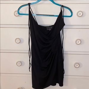 BLUE BLUSH Black Bodycon Wrap Dress Size S